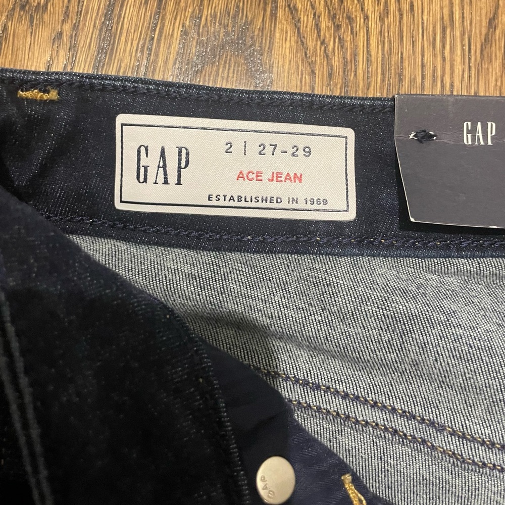 👖Gap Denim - NWT Ace Jeans Size #2 Fits Size 27 - 29 - Picture 3 of 6
